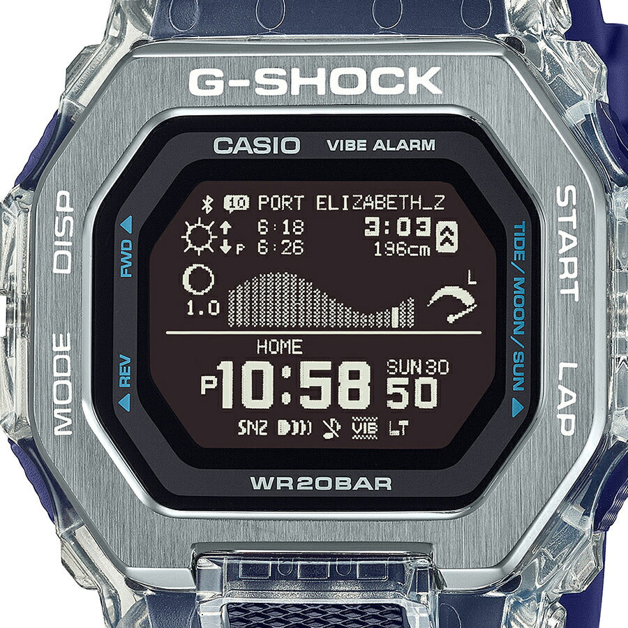 G-SHOCK G-LIDE Gleaming Wave GBX-100S-2JF メンズ 電池式 Bluetooth デジタル 反転液晶 ブルー
