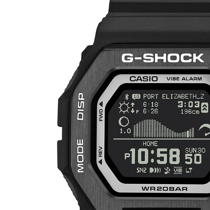 G-SHOCK G-LIDE SURFRIDER FOUNDATION JAPAN コラボレーションモデル 2026 GBX-100SFJ-1JR メンズ 電池式 Bluetooth デジタル 反転液晶 ブラック