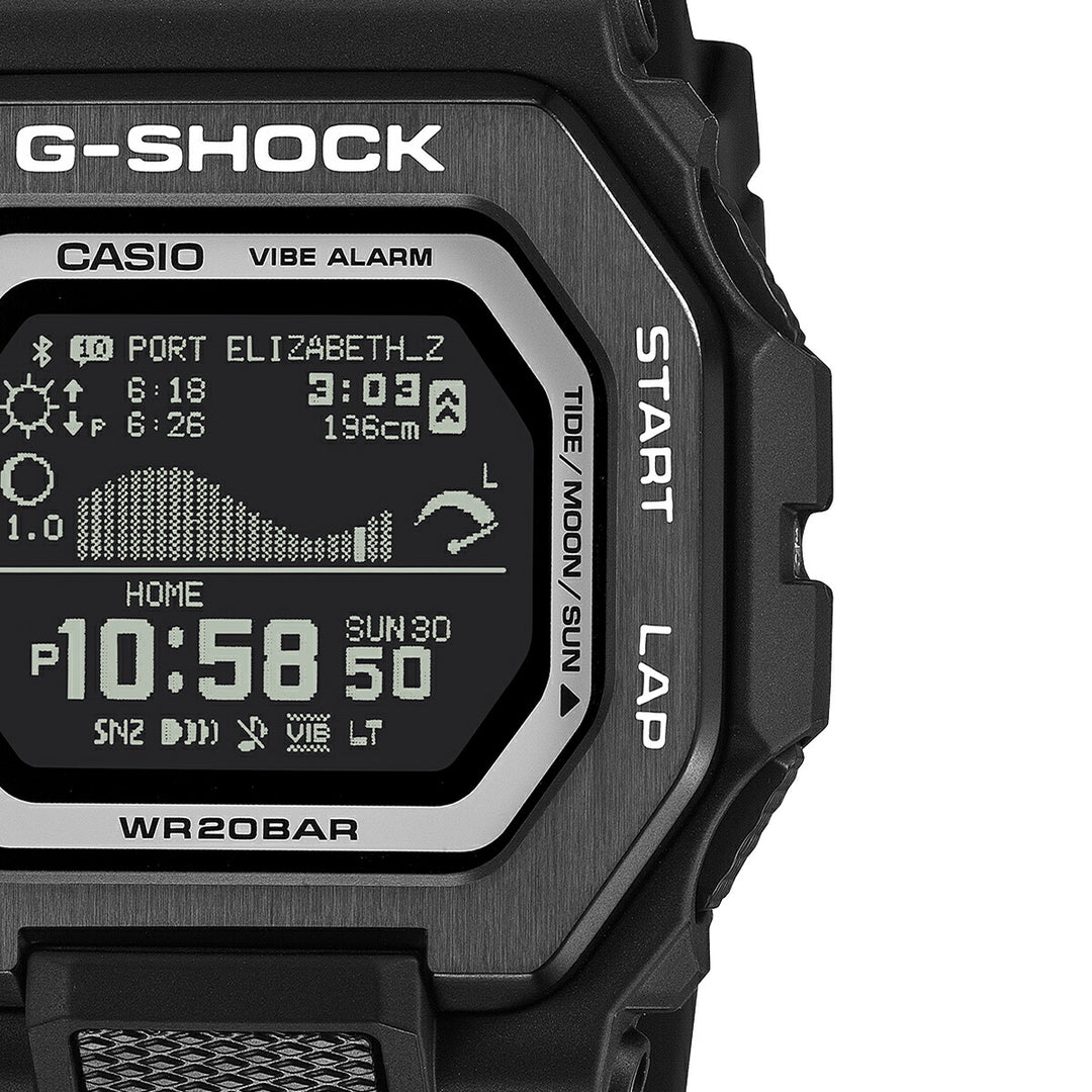 G-SHOCK G-LIDE SURFRIDER FOUNDATION JAPAN コラボレーションモデル 2026 GBX-100SFJ-1JR メンズ 電池式 Bluetooth デジタル 反転液晶 ブラック