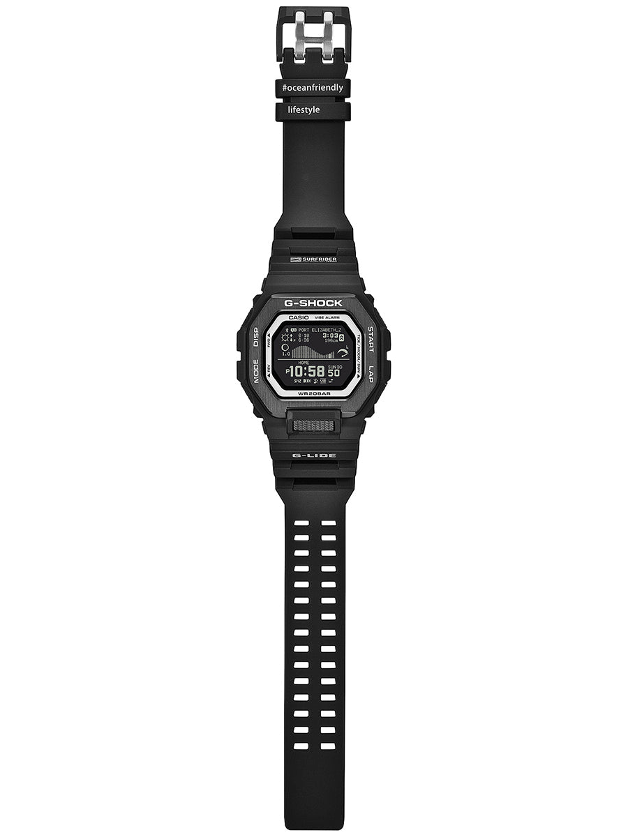 G-SHOCK G-LIDE SURFRIDER FOUNDATION JAPAN コラボレーションモデル 2026 GBX-100SFJ-1JR メンズ 電池式 Bluetooth デジタル 反転液晶 ブラック
