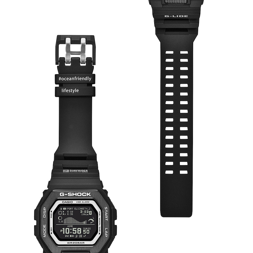 G-SHOCK G-LIDE SURFRIDER FOUNDATION JAPAN コラボレーションモデル 2026 GBX-100SFJ-1JR メンズ 電池式 Bluetooth デジタル 反転液晶 ブラック