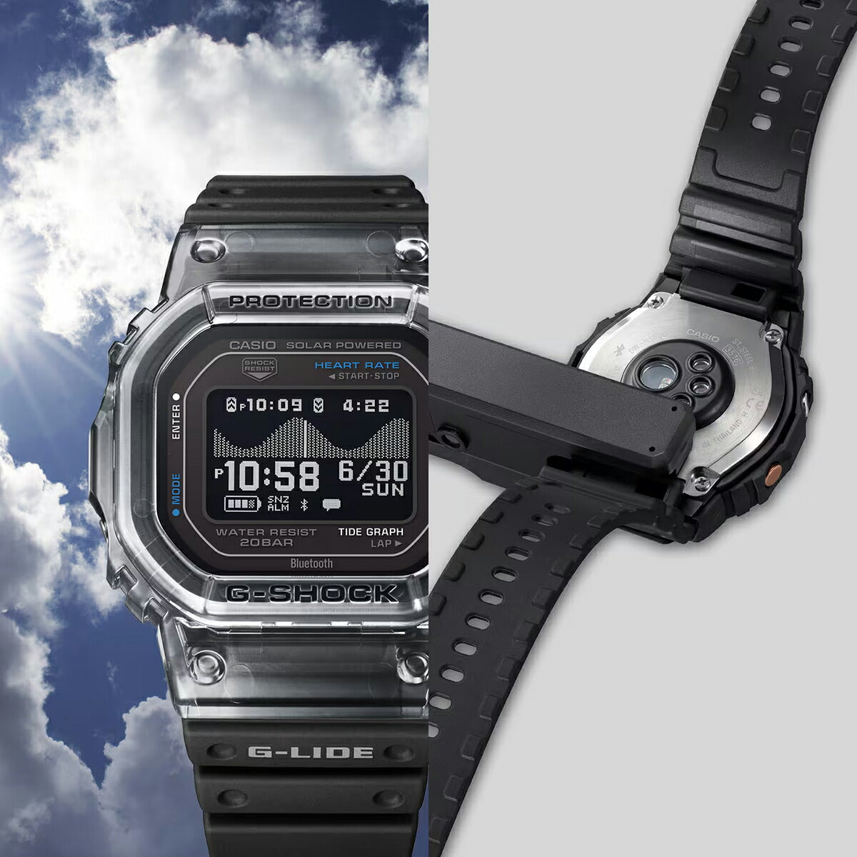5月15日発売/予約》G-SHOCK G-LIDE 心拍計測 歩数計測 GBX-H5600-1JR