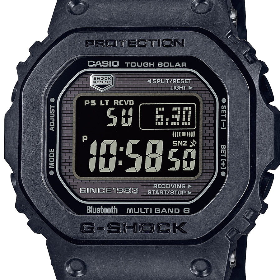 G-SHOCK 40周年記念 カーボンエディション GCW-B5000UN-1JR メンズ 腕時計 電波ソーラー Bluetooth デジタル スクエア ブラック グレー 反転液晶 日本製 国内正規品 カシオ