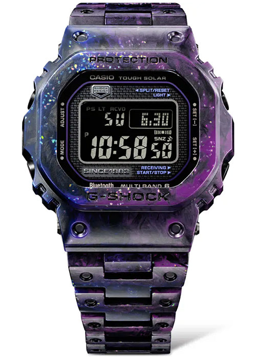 G-SHOCK 40周年記念 カーボンエディション GCW-B5000UN-6JR メンズ 腕時計 電波ソーラー Bluetooth デジタル スクエア ブラック ブルー ピンク 反転液晶 日本製 国内正規品 カシオ