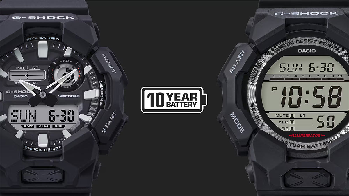 G-SHOCK 10年バッテリー GD-010-1JF メンズ 電池式 デジタル ラウンド ブラック