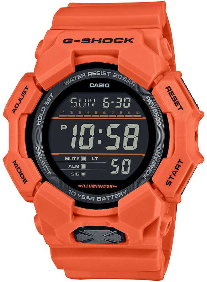 G-SHOCK GD-010シリーズ 10年バッテリー GD-010-4JF メンズ 腕時計 電池式 デジタル ラウンド オレンジ 反転液晶 国内正規品 カシオ