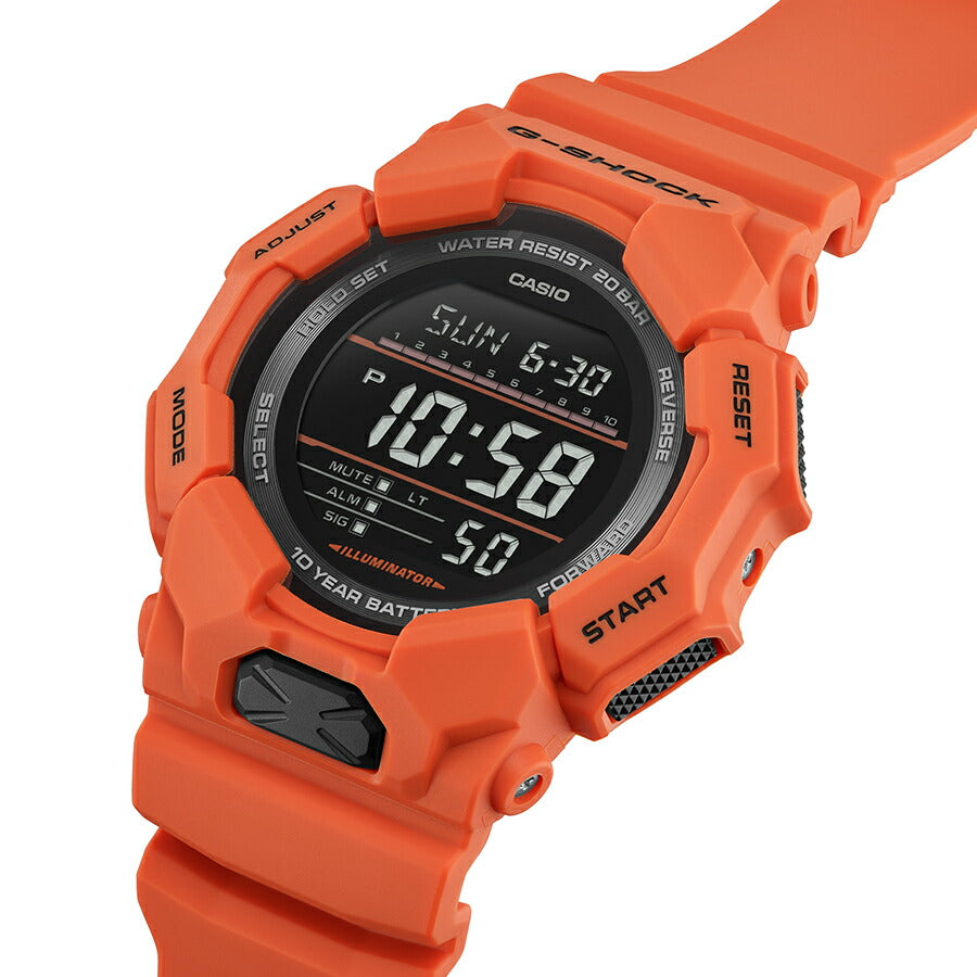 G-SHOCK GD-010シリーズ 10年バッテリー GD-010-4JF メンズ 腕時計 電池式 デジタル ラウンド オレンジ 反転液晶 国内正規品 カシオ