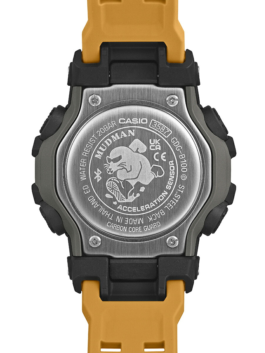G-SHOCK マッドマン MIP液晶搭載モデル GDG-B100-1A5JF メンズ 電池式 Bluetooth デジタル 樹脂バンド イエロー 反転液晶