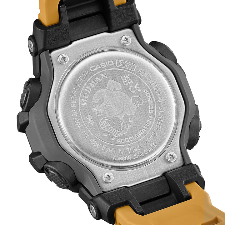 G-SHOCK マッドマン MIP液晶搭載モデル GDG-B100-1A5JF メンズ 電池式 Bluetooth デジタル 樹脂バンド イエロー 反転液晶