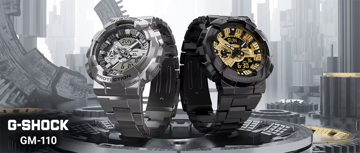 G-SHOCK メタルカバード 110シリーズ メタルバンドモデル GM-110D-8AJF メンズ 電池式 アナデジ ビッグケース シルバー