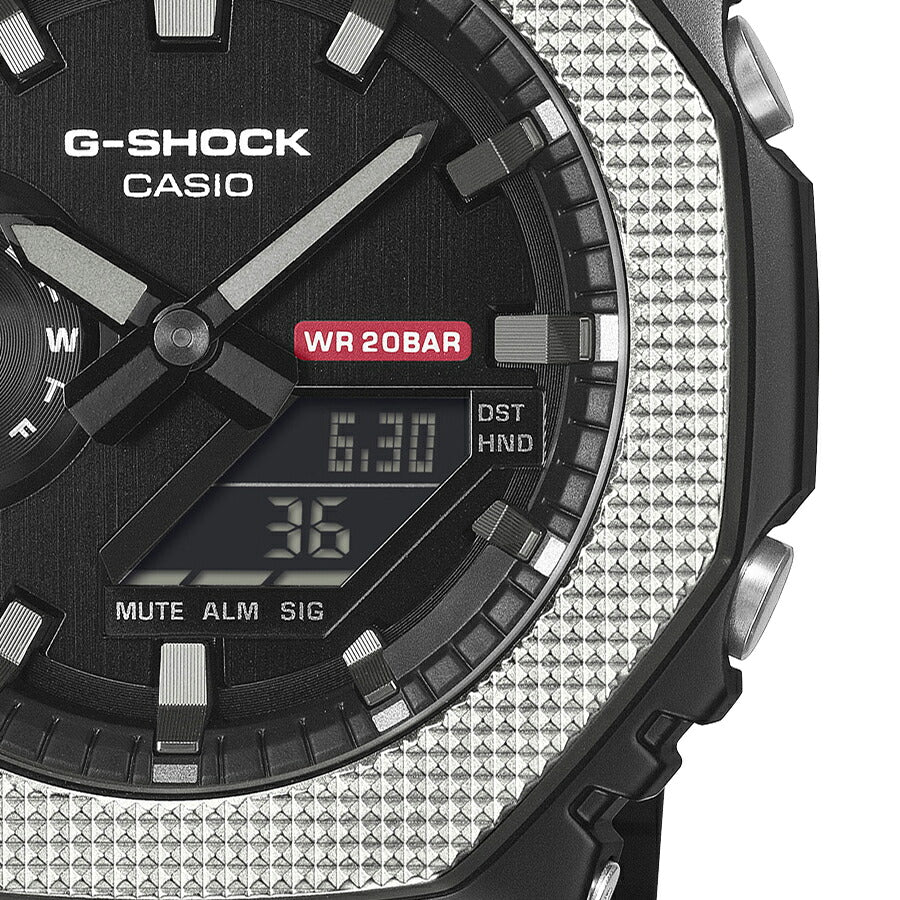 G-SHOCK メタルカバード チェッカリングパターン GM-2100BM-1AJF メンズ 電池式 アナデジ オクタゴン 樹脂バンド 反転液晶