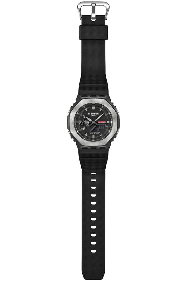 G-SHOCK メタルカバード チェッカリングパターン GM-2100BM-1AJF メンズ 電池式 アナデジ オクタゴン 樹脂バンド 反転液晶