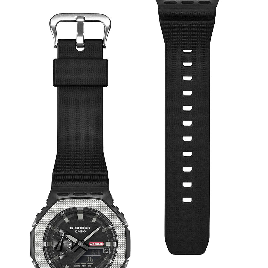 G-SHOCK メタルカバード チェッカリングパターン GM-2100BM-1AJF メンズ 電池式 アナデジ オクタゴン 樹脂バンド 反転液晶