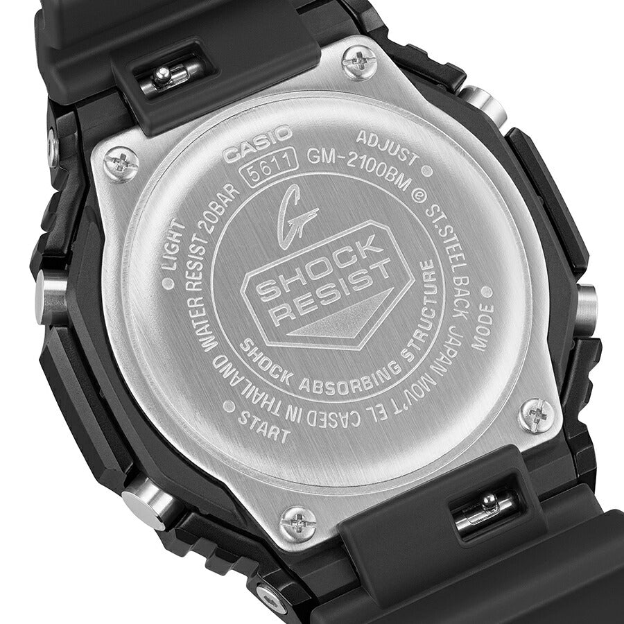G-SHOCK メタルカバード チェッカリングパターン GM-2100BM-1AJF メンズ 電池式 アナデジ オクタゴン 樹脂バンド 反転液晶