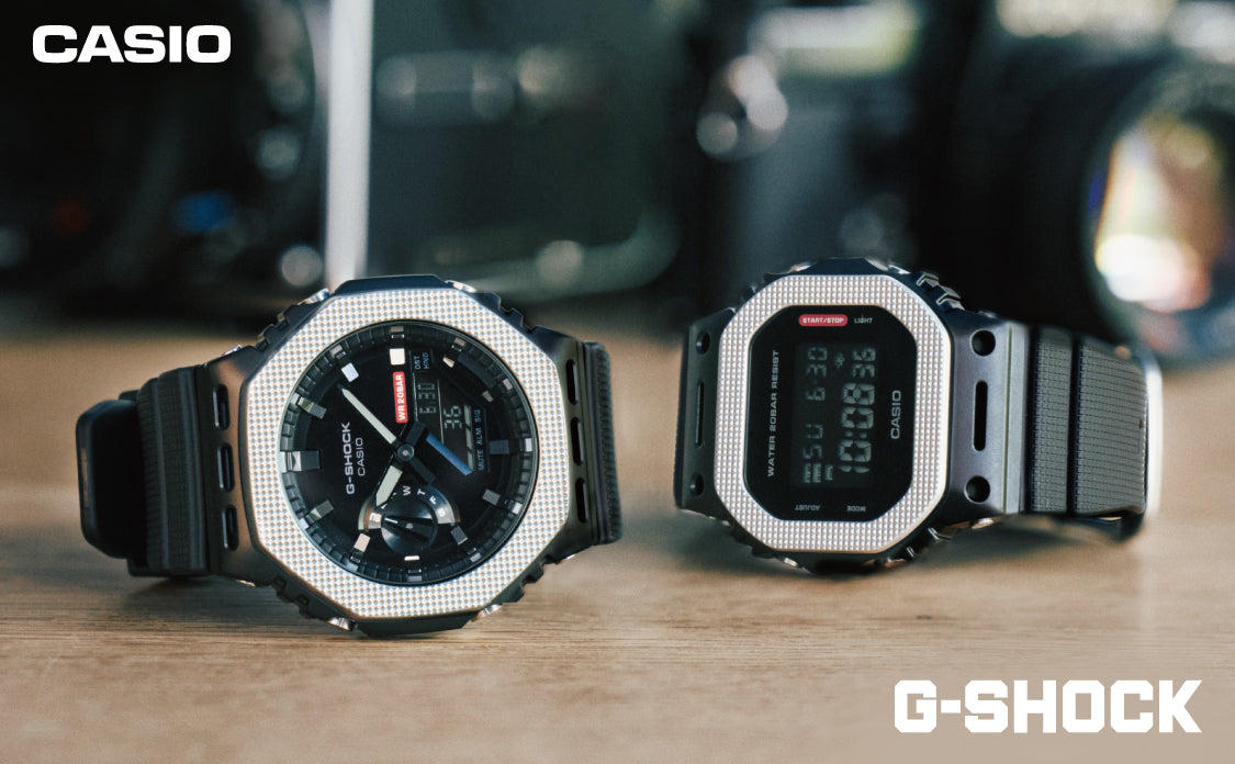 G-SHOCK メタルカバード チェッカリングパターン GM-2100BM-1AJF メンズ 電池式 アナデジ オクタゴン 樹脂バンド 反転液晶