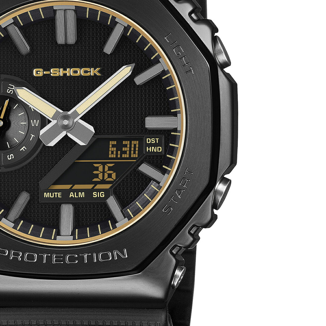 G-SHOCK メタルカバード リュクスブラック GM-2100LXB-1A9JF メンズ 電池式 アナデジ オクタゴン 樹脂バンド 反転液晶