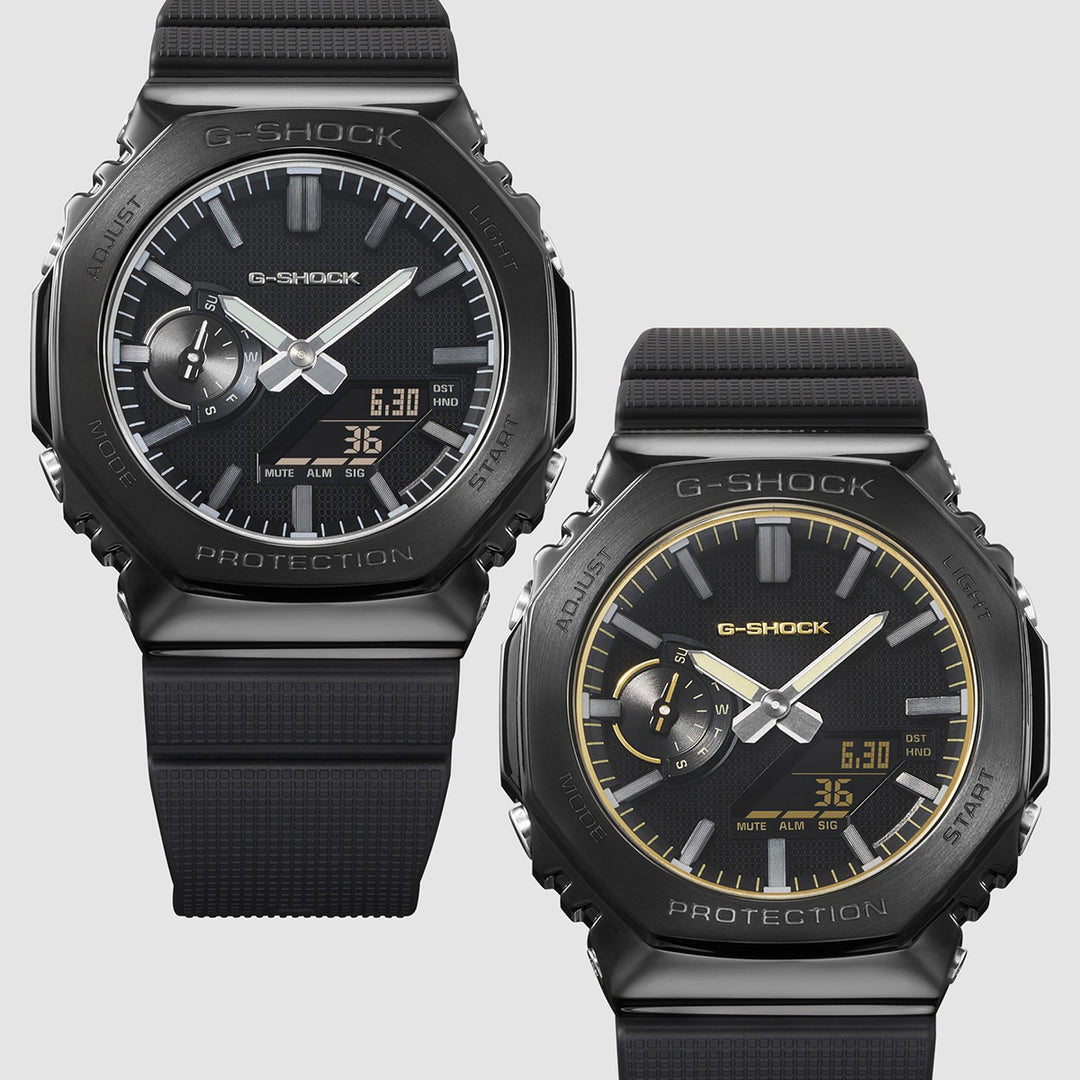 G-SHOCK メタルカバード リュクスブラック GM-2100LXB-1A9JF メンズ 電池式 アナデジ オクタゴン 樹脂バンド 反転液晶