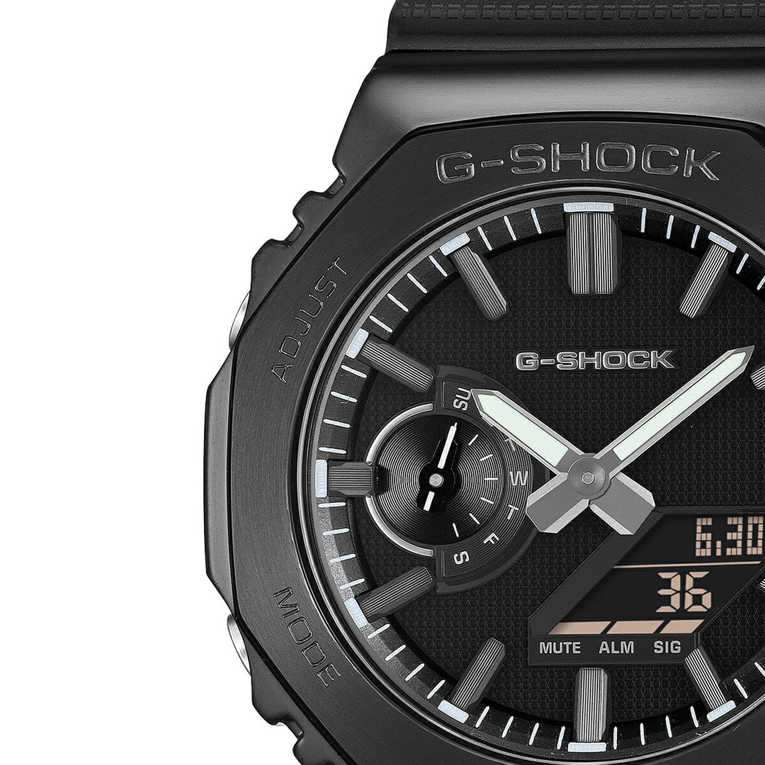 G-SHOCK メタルカバード リュクスブラック GM-2100LXB-1AJF メンズ 電池式 アナデジ オクタゴン 樹脂バンド 反転液晶