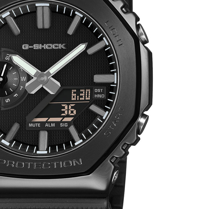 G-SHOCK メタルカバード リュクスブラック GM-2100LXB-1AJF メンズ 電池式 アナデジ オクタゴン 樹脂バンド 反転液晶
