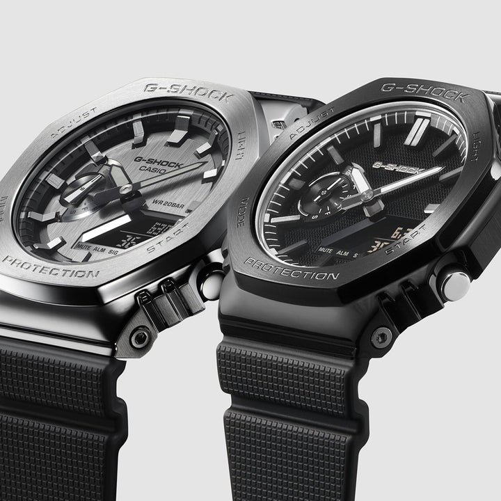G-SHOCK メタルカバード リュクスブラック GM-2100LXB-1AJF メンズ 電池式 アナデジ オクタゴン 樹脂バンド 反転液晶