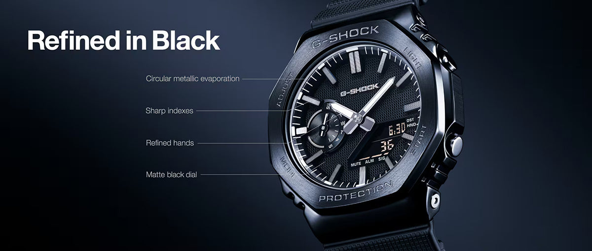 《6月19日発売/予約》G-SHOCK メタルカバード リュクスブラック GM-2100LXB-1AJF メンズ 電池式 アナデジ オクタゴン 樹脂バンド 反転液晶