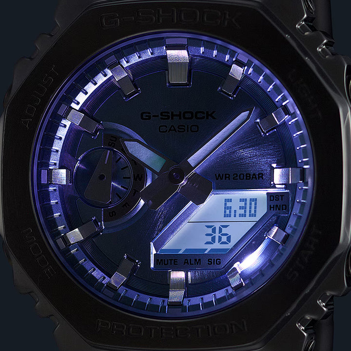 G-SHOCK メタルカバード GM-2110D-2AJF メンズ 腕時計 電池式 アナデジ オクタゴン メタルバンド スカイブルー 国内正規品 カシオ