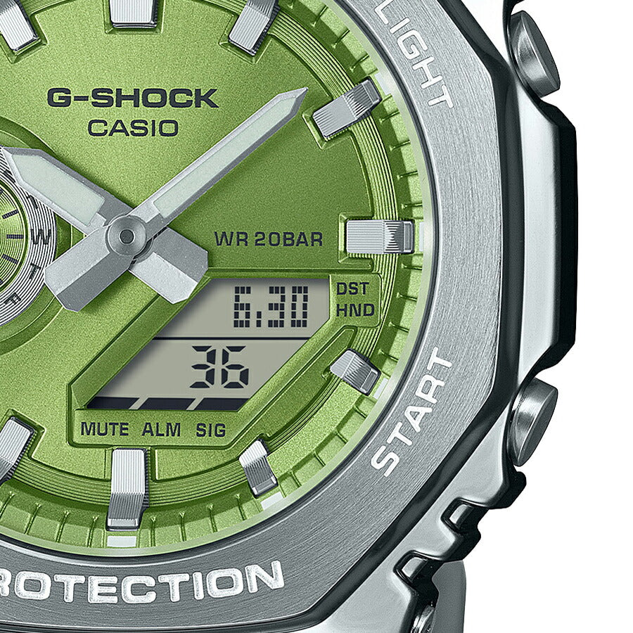 【ほぼ未使用】G-SHOCK GM-2110D-3AJF メタルバンド グリーン G-SHOCK メタルカバード GM-2110D-3AJF メンズ 電池式 アナデジ