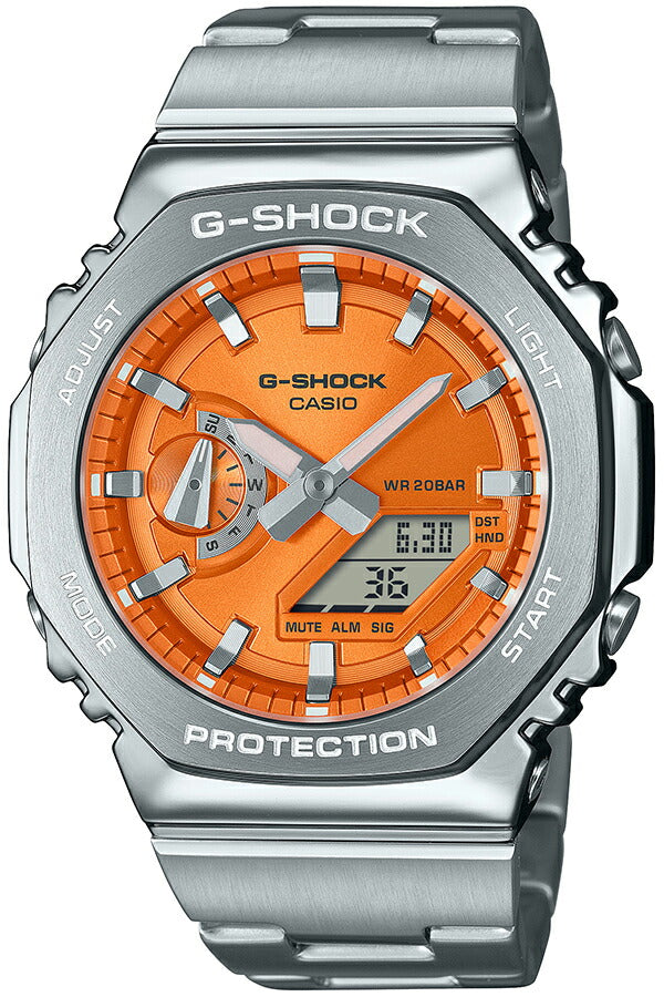 G-SHOCK メタルカバード GM-2110D-4AJF メンズ 腕時計 電池式 アナデジ オクタゴン メタルバンド オレンジ 国内正規品 カシオ