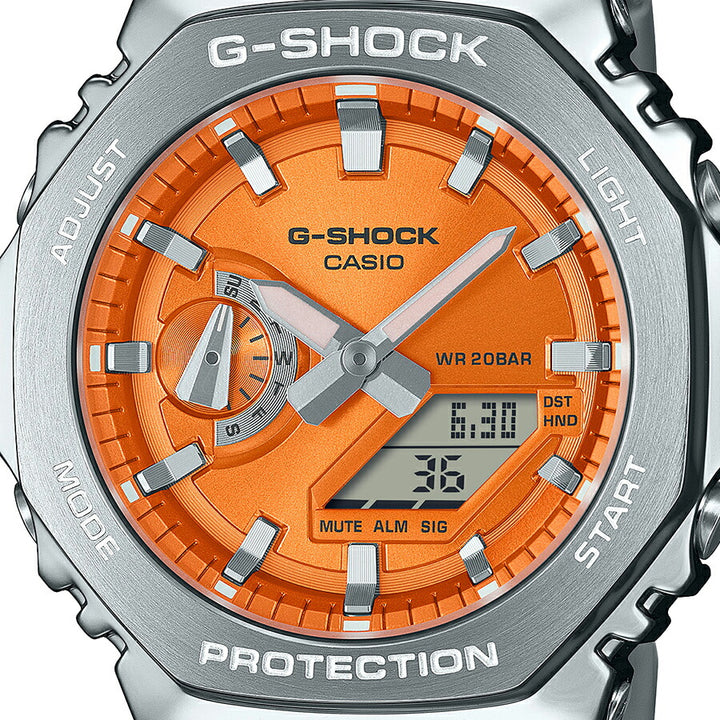 G-SHOCK メタルカバード GM-2110D-4AJF メンズ 腕時計 電池式 アナデジ オクタゴン メタルバンド オレンジ 国内正規品 カシオ