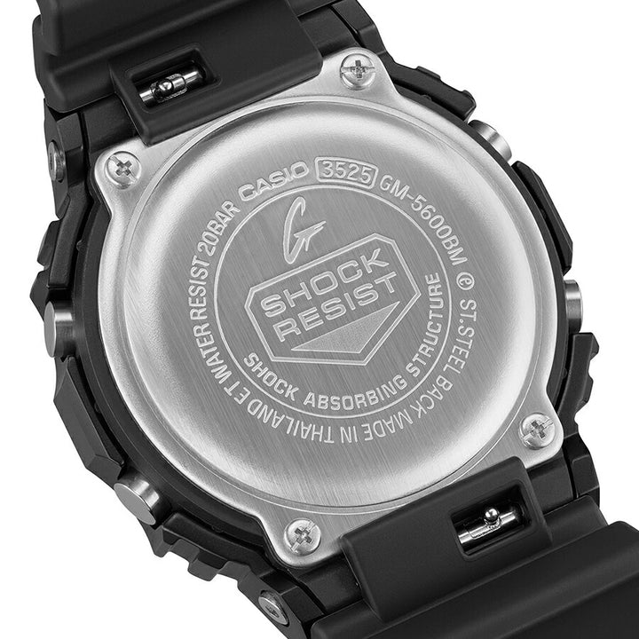 G-SHOCK メタルカバード チェッカリングパターン GM-5600BM-1JF メンズ 電池式 デジタル スクエア 樹脂バンド 反転液晶