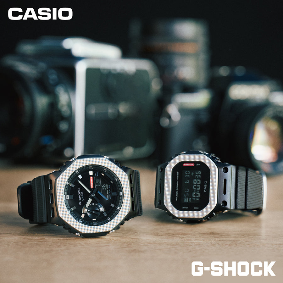 G-SHOCK メタルカバード チェッカリングパターン GM-5600BM-1JF メンズ 電池式 デジタル スクエア 樹脂バンド 反転液晶