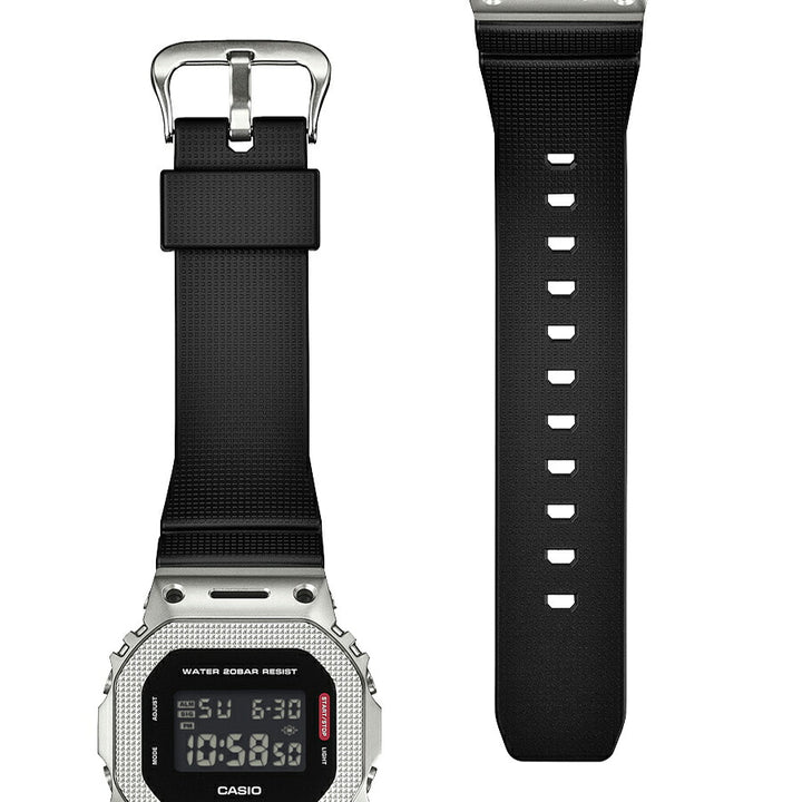 G-SHOCK メタルカバード チェッカリングパターン GM-5600M-1JF メンズ 電池式 デジタル スクエア 樹脂バンド 反転液晶