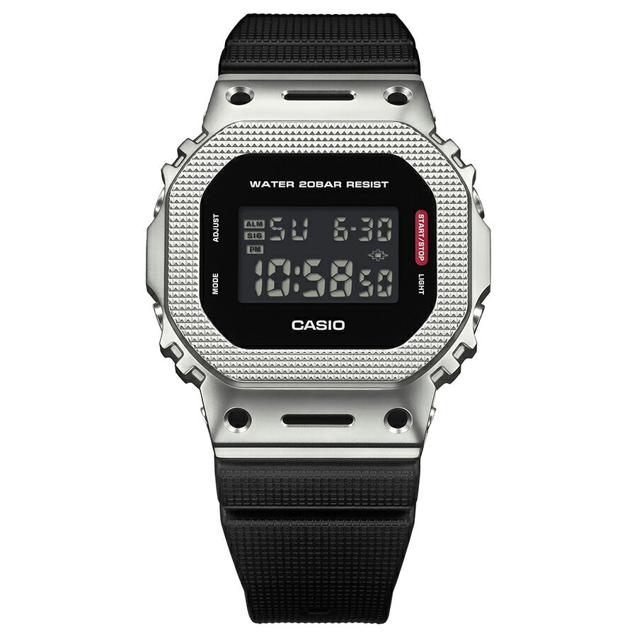 G-SHOCK メタルカバード チェッカリングパターン GM-5600M-1JF メンズ 電池式 デジタル スクエア 樹脂バンド 反転液晶