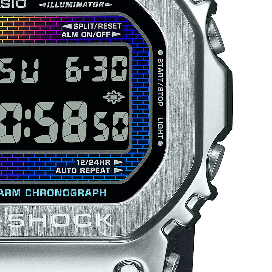 G-SHOCK レインボー ブリック ウォール メタルカバード GM-5600RW-1JF メンズ 腕時計 電池式 デジタル スクエア 樹脂バンド 反転液晶 国内正規品 カシオ