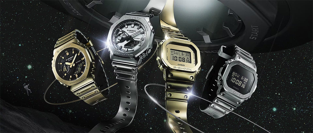 G-SHOCK メタルカバード ファインメタリックシリーズ ゴールド GM-5600YMG-9JF メンズ 電池式 デジタル スクエア 樹脂バンド