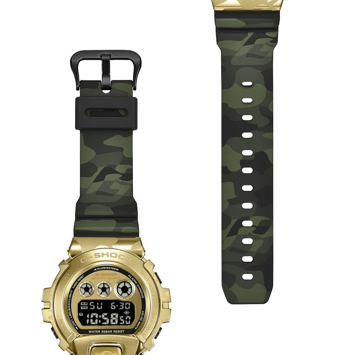 G-SHOCK メタルカバード ボールドカモシリーズ カモフラージュ & ゴールド GM-6900CMG-3JF メンズ 電池式 デジタル 反転液晶