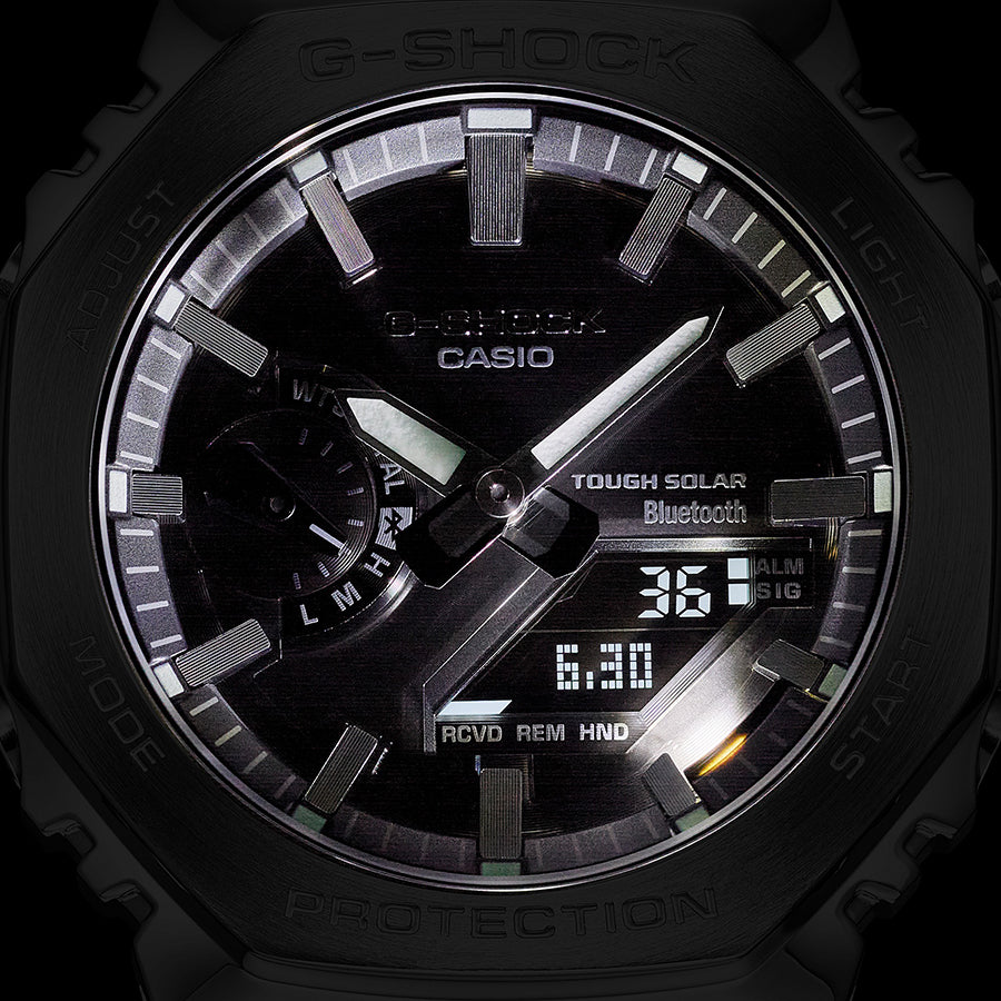G-SHOCK フルメタル ブラックベゼル GM-B2100BT-1AJF メンズ ソーラー
