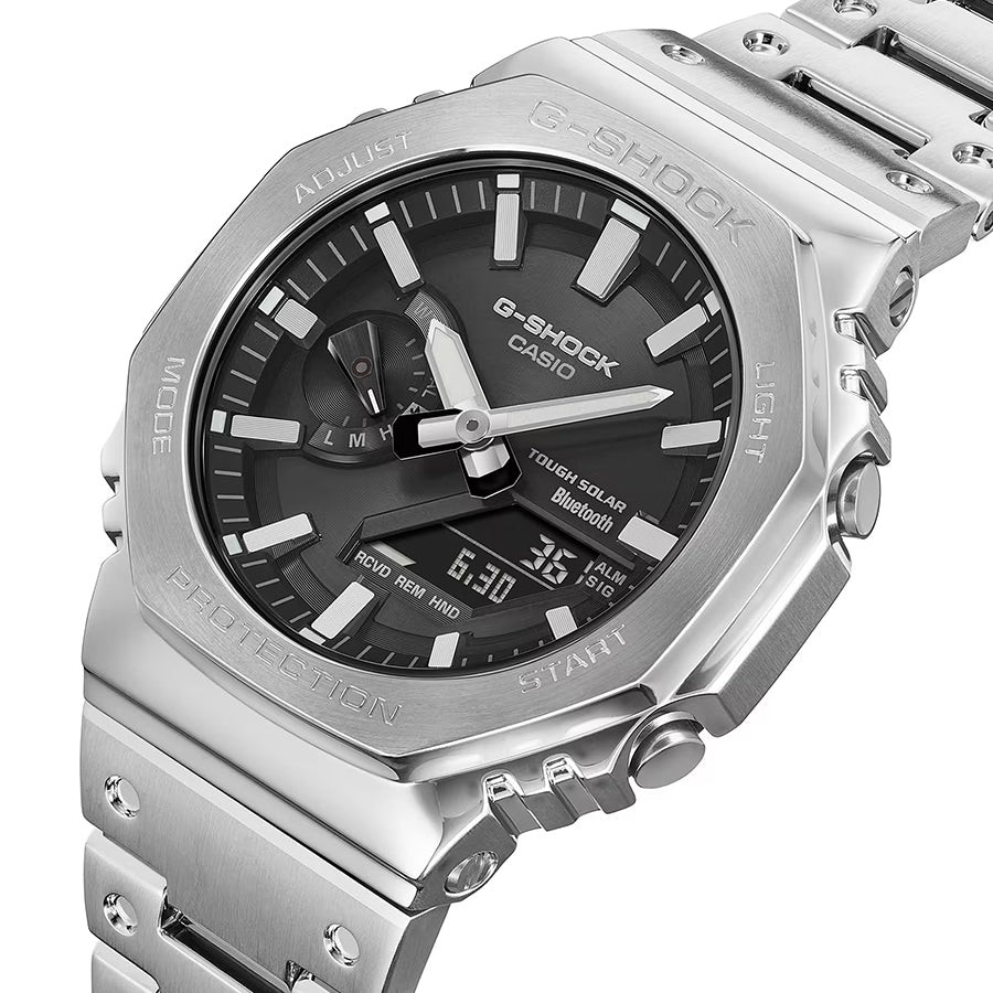 G-SHOCK GM-B2100SD-1AJF ソーラー フルメタル 美品 G-SHOCK FULL METAL フルメタル オクタゴン GM-B2100SD-1AJF