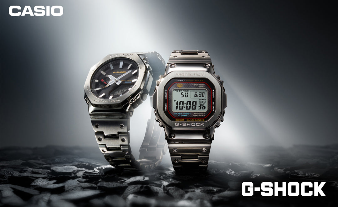 G-SHOCK フルメタル DW-5000C ダイヤルカラー GM-B2100SD-1CJF メンズ ソーラー Bluetooth オクタゴン シルバー 日本製