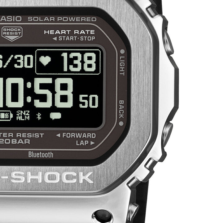 G-SHOCK メタルカバード G-SQUAD 心拍計測 血中酸素レベル計測 GM-H5600-1JR メンズ ソーラー Bluetooth MIP 反転液晶 シルバー