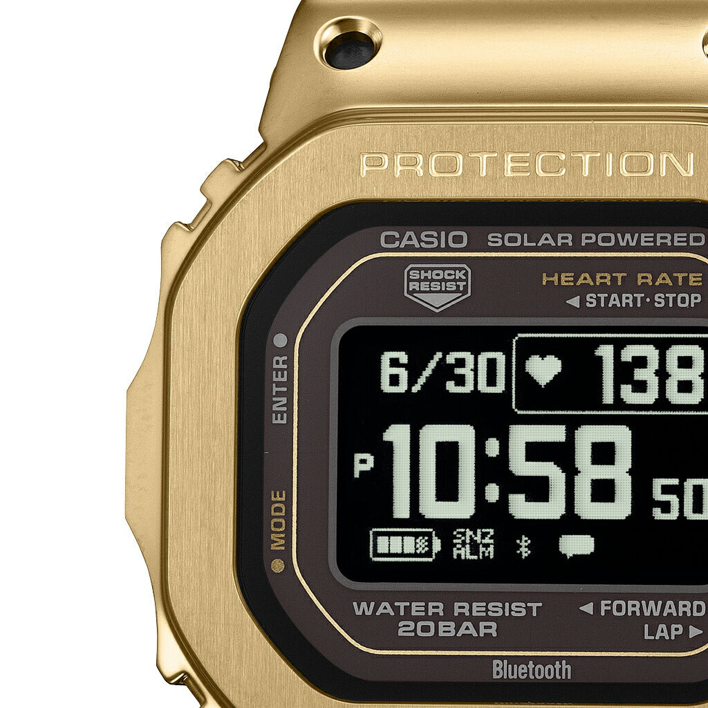 G-SHOCK メタルカバード G-SQUAD 心拍計測 血中酸素レベル計測 GM-H5600-9JR メンズ ソーラー Bluetooth MIP 反転液晶 ゴールド