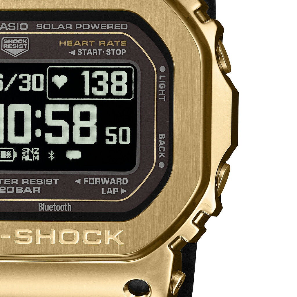 G-SHOCK メタルカバード G-SQUAD 心拍計測 血中酸素レベル計測 GM-H5600-9JR メンズ ソーラー Bluetooth MIP 反転液晶 ゴールド