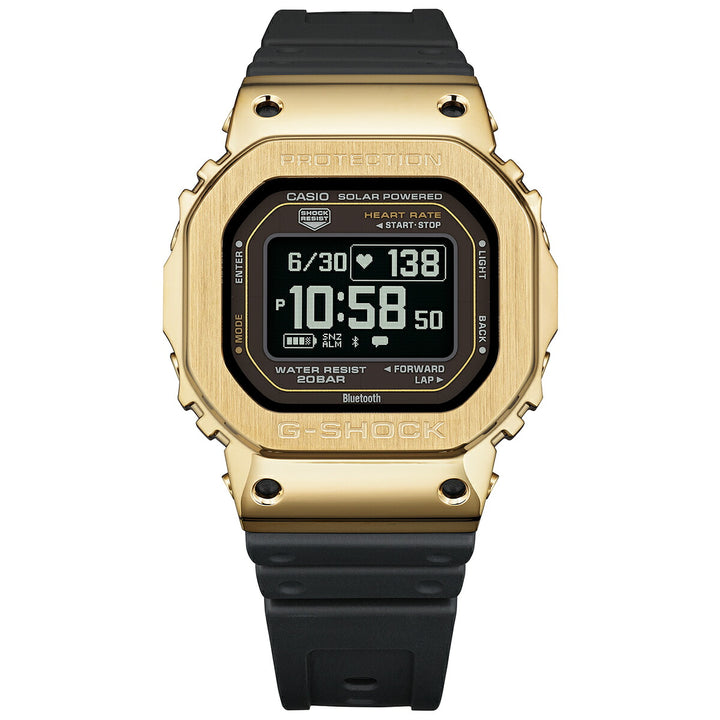 G-SHOCK メタルカバード G-SQUAD 心拍計測 血中酸素レベル計測 GM-H5600-9JR メンズ ソーラー Bluetooth MIP 反転液晶 ゴールド