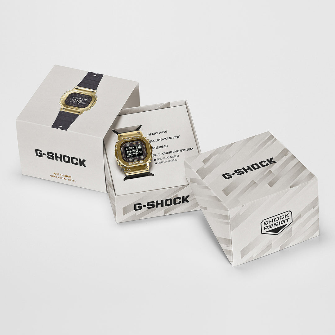G-SHOCK メタルカバード G-SQUAD 心拍計測 血中酸素レベル計測 GM-H5600-9JR メンズ ソーラー Bluetooth MIP 反転液晶 ゴールド