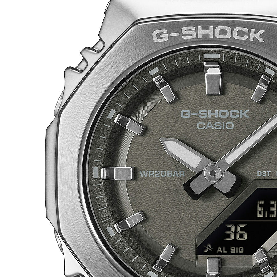 G-SHOCK ミッドサイズ メタルカバード GM-S2110-1A1JF メンズ レディース 電池式 アナデジ オクタゴン 樹脂バンド ブラック