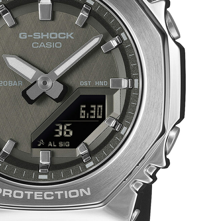 G-SHOCK ミッドサイズ メタルカバード GM-S2110-1A1JF メンズ レディース 電池式 アナデジ オクタゴン 樹脂バンド ブラック