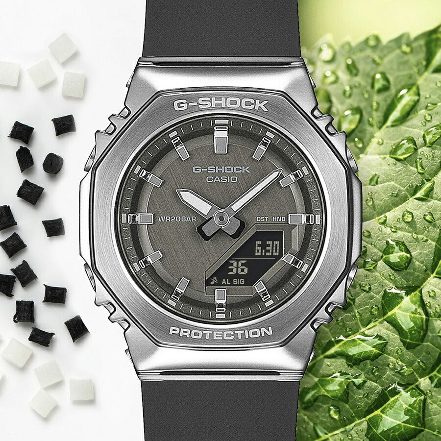 G-SHOCK ミッドサイズ メタルカバード GM-S2110-1A1JF メンズ レディース 電池式 アナデジ オクタゴン 樹脂バンド ブラック