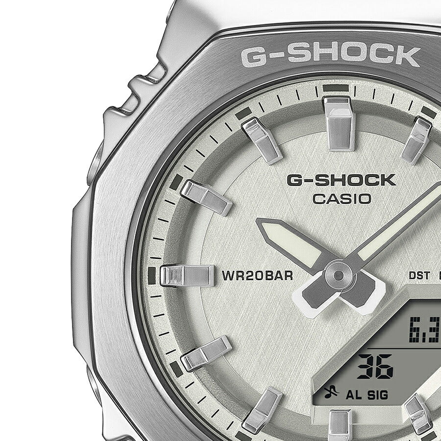 G-SHOCK ミッドサイズ メタルカバード GM-S2110-1A7JF メンズ レディース 電池式 アナデジ オクタゴン 樹脂バンド シルバー