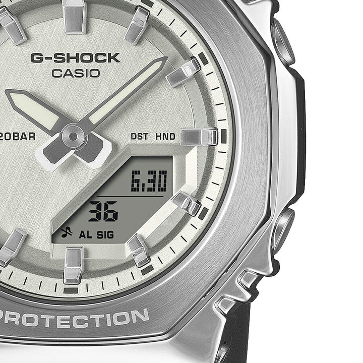 G-SHOCK ミッドサイズ メタルカバード GM-S2110-1A7JF メンズ レディース 電池式 アナデジ オクタゴン 樹脂バンド シルバー