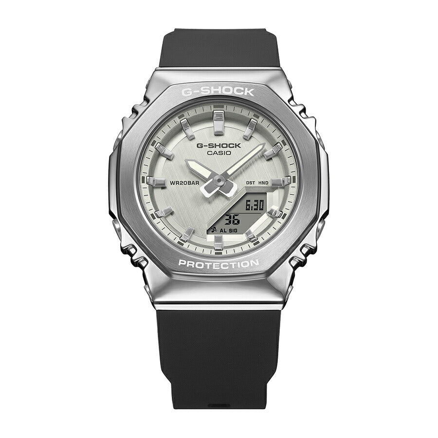 G-SHOCK ミッドサイズ メタルカバード GM-S2110-1A7JF メンズ レディース 電池式 アナデジ オクタゴン 樹脂バンド シルバー